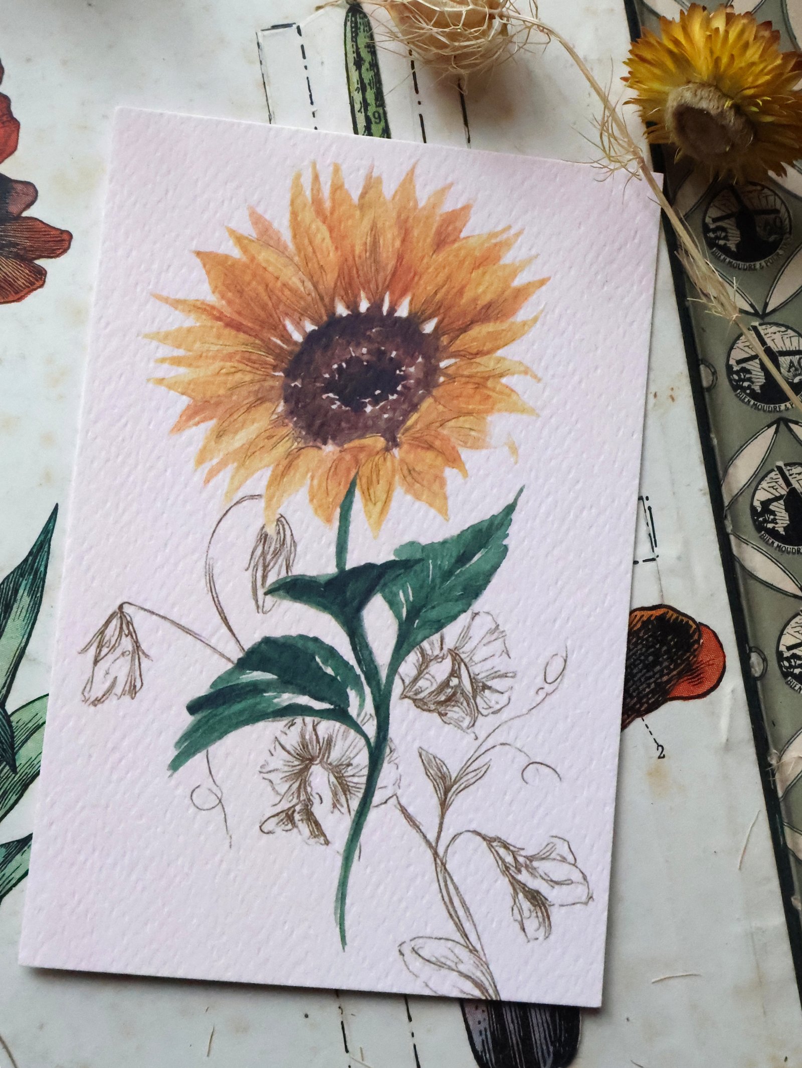 Cartes "Les saisons fleuries" - Aquarelle – Image 8