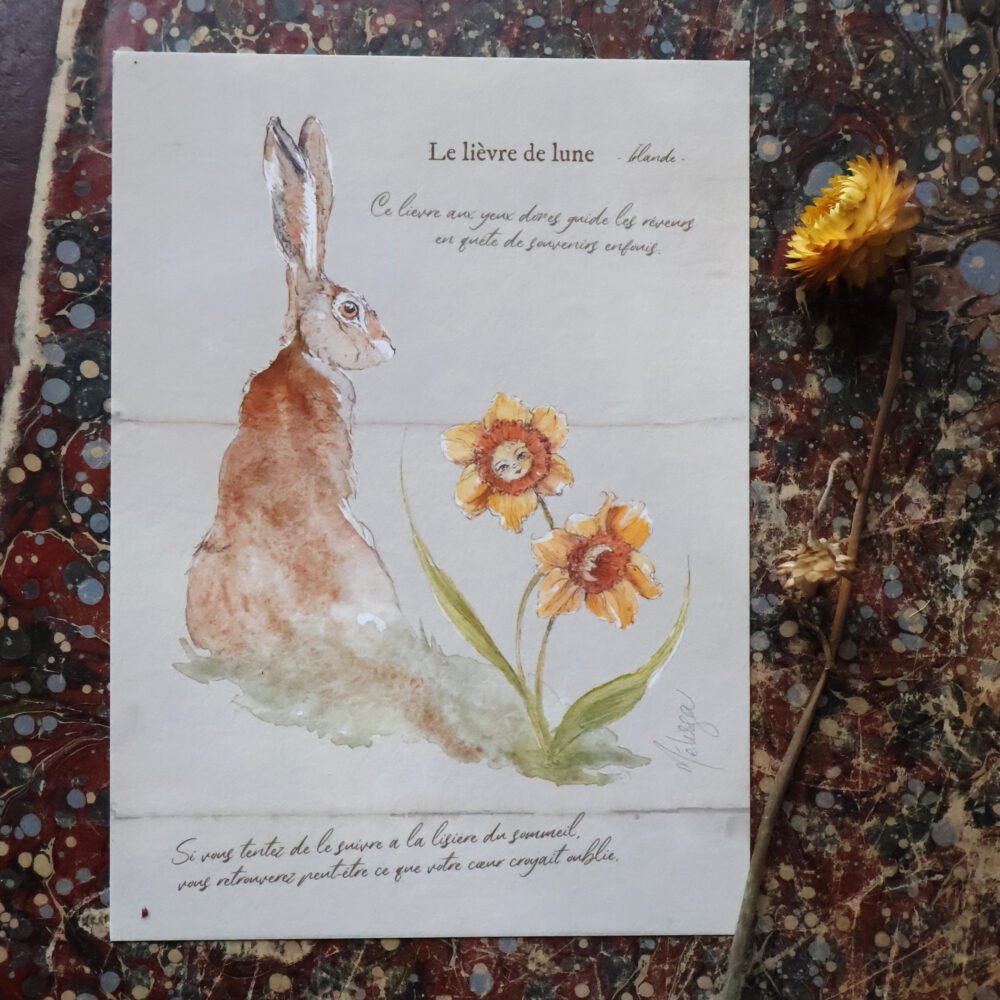 Le lièvre de lune – Affiche en attendant le printemps