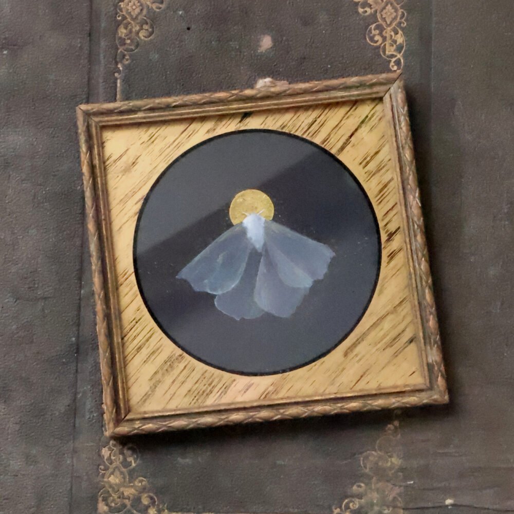 « Lueur nocturne » – gouache originale dans un cadre original